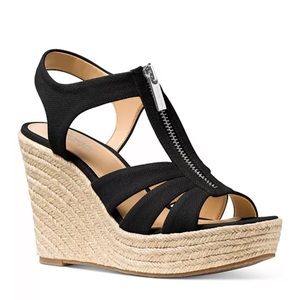 Berkeley Canvas Front Zip Platform Wedge Espadrilles